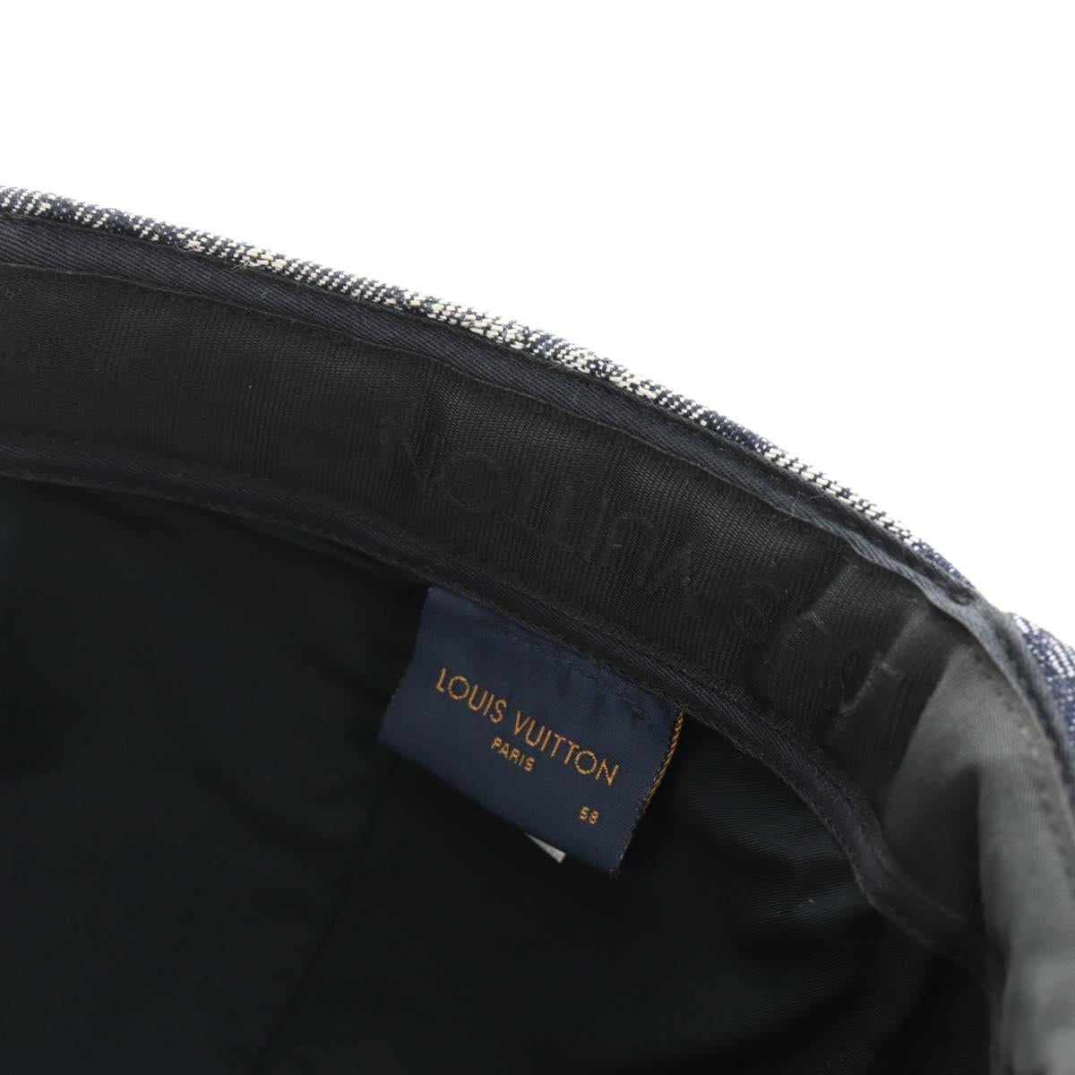 LOUIS VUITTON Monogram Denim Casquette Monogram Tapestry MP2871 Auth BA13372M