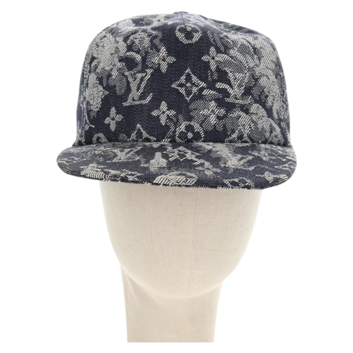 LOUIS VUITTON Monogram Denim Casquette Monogram Tapestry MP2871 Auth BA13372M