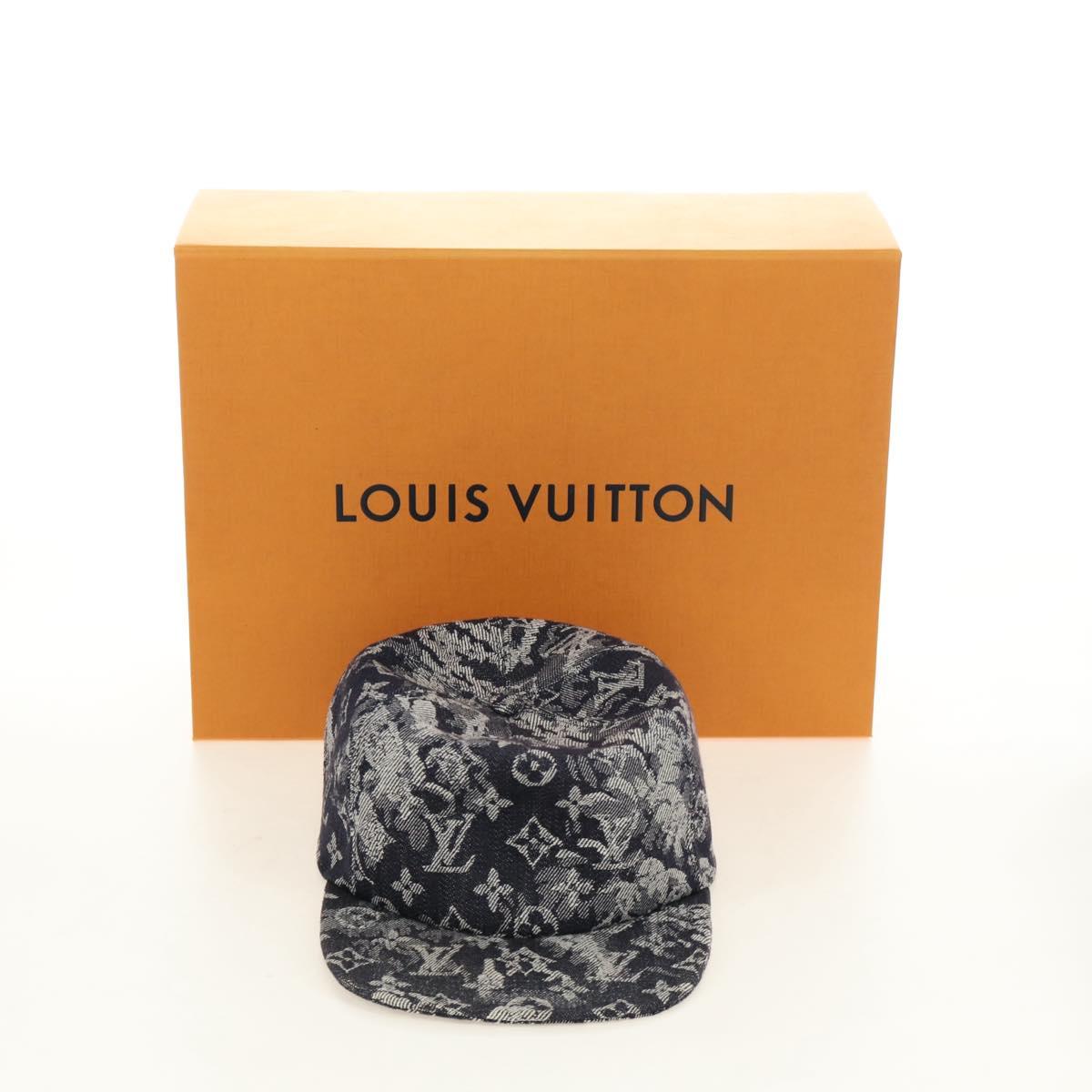 LOUIS VUITTON Monogram Denim Casquette Monogram Tapestry MP2871 Auth BA13372M