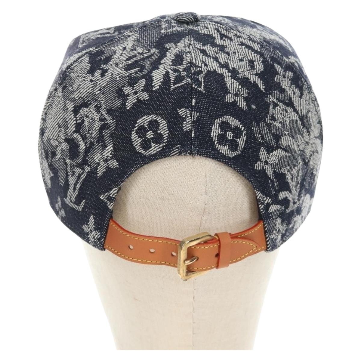 LOUIS VUITTON Monogram Denim Casquette Monogram Tapestry MP2871 Auth BA13372M