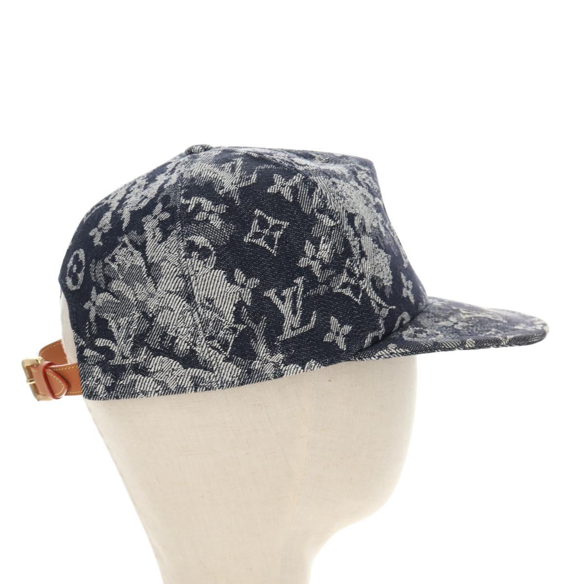 LOUIS VUITTON Monogram Denim Casquette Monogram Tapestry MP2871 Auth BA13372M