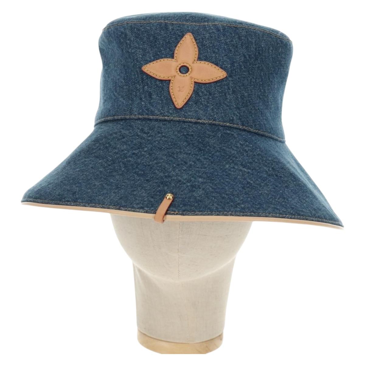 LOUIS VUITTON Hat Denim Blue M7154M LV Auth BA13373SM