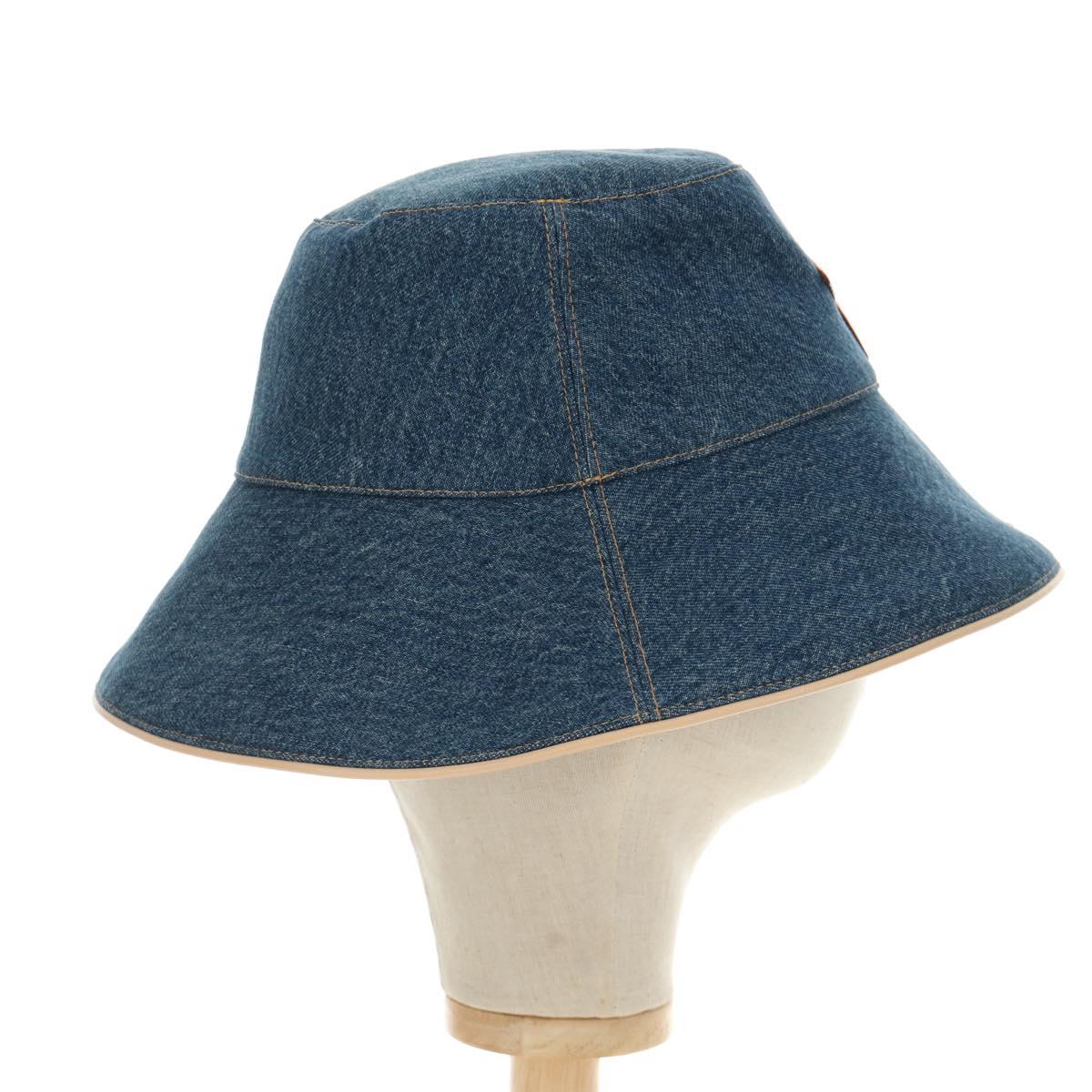 LOUIS VUITTON Hat Denim Blue M7154M LV Auth BA13373SM