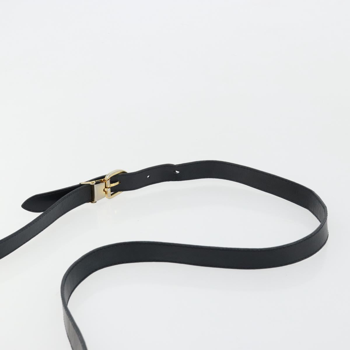Christian Dior Trotter Canvas Shoulder Bag PVC Navy Gold Auth BA13388A