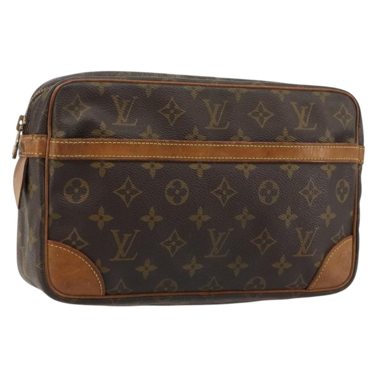 LOUIS VUITTON Monogram Compiegne 28 Clutch Bag M51845 LV Auth BA13395