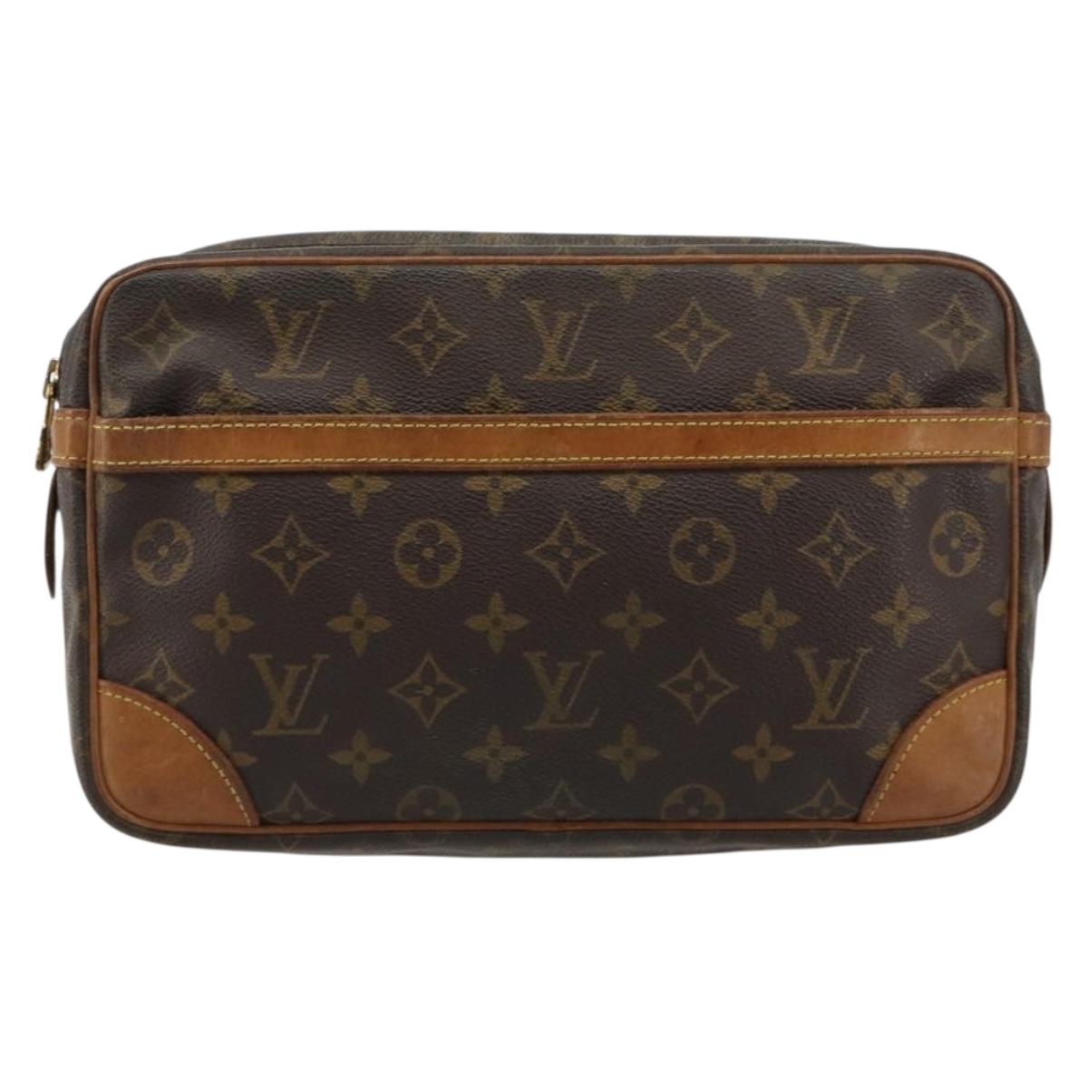 LOUIS VUITTON Monogram Compiegne 28 Clutch Bag M51845 LV Auth BA13395