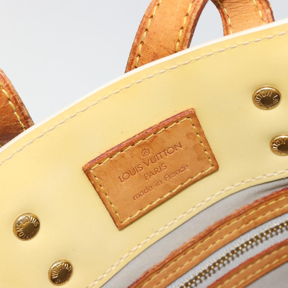 LOUIS VUITTON Monogram Vernis Reade PM Hand Bag Perle M91336 LV Auth BA13397