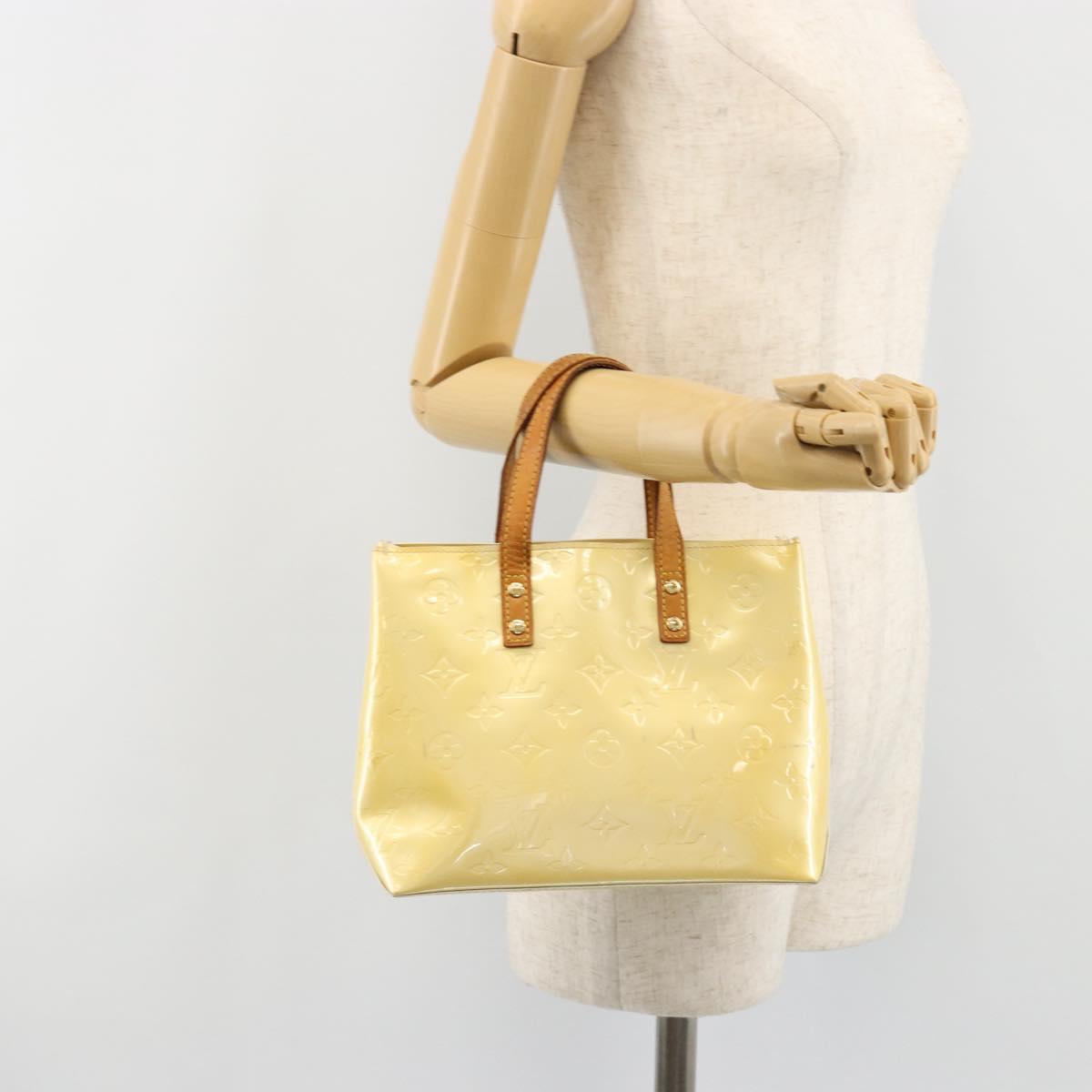 LOUIS VUITTON Monogram Vernis Reade PM Hand Bag Perle M91336 LV Auth BA13397