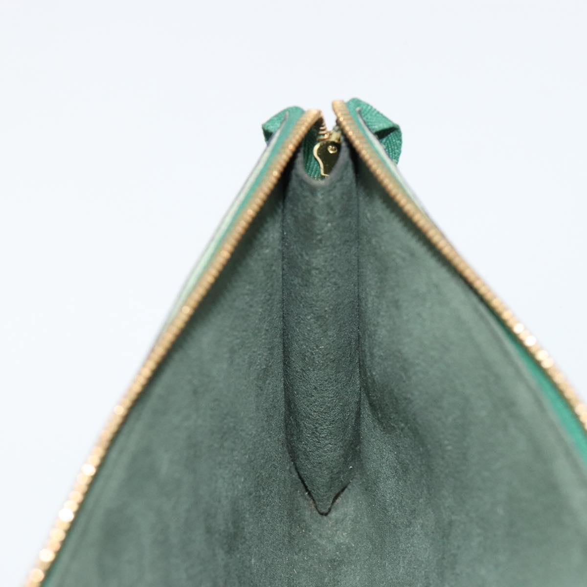 LOUIS VUITTON Epi Pochette Accessoires Pouch Green M52984 LV Auth BA13400