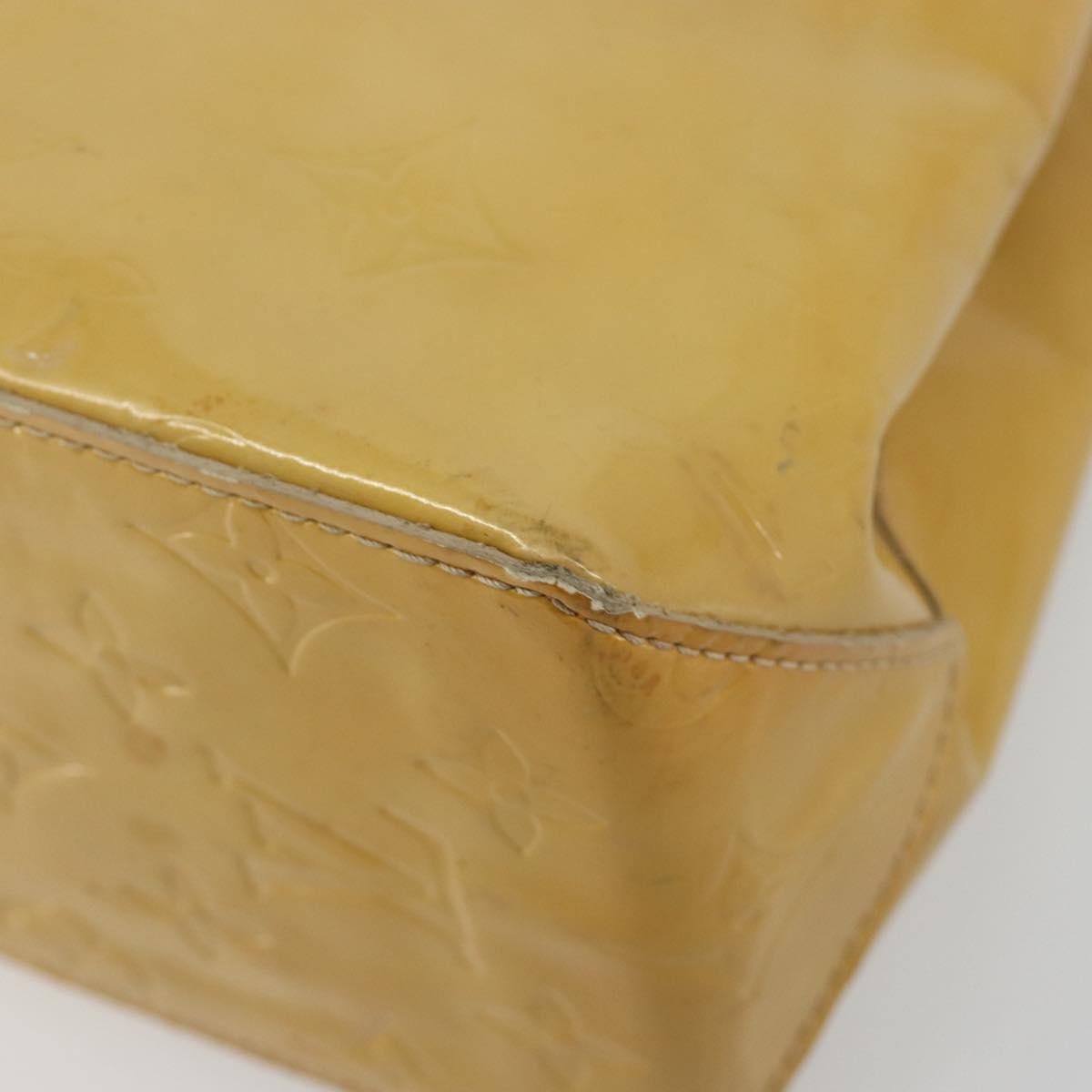 LOUIS VUITTON Monogram Vernis Reade PM Hand Bag Beige M91144 LV Auth BA13402