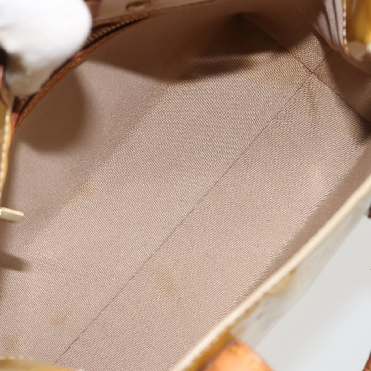 LOUIS VUITTON Monogram Vernis Reade PM Hand Bag Beige M91144 LV Auth BA13402