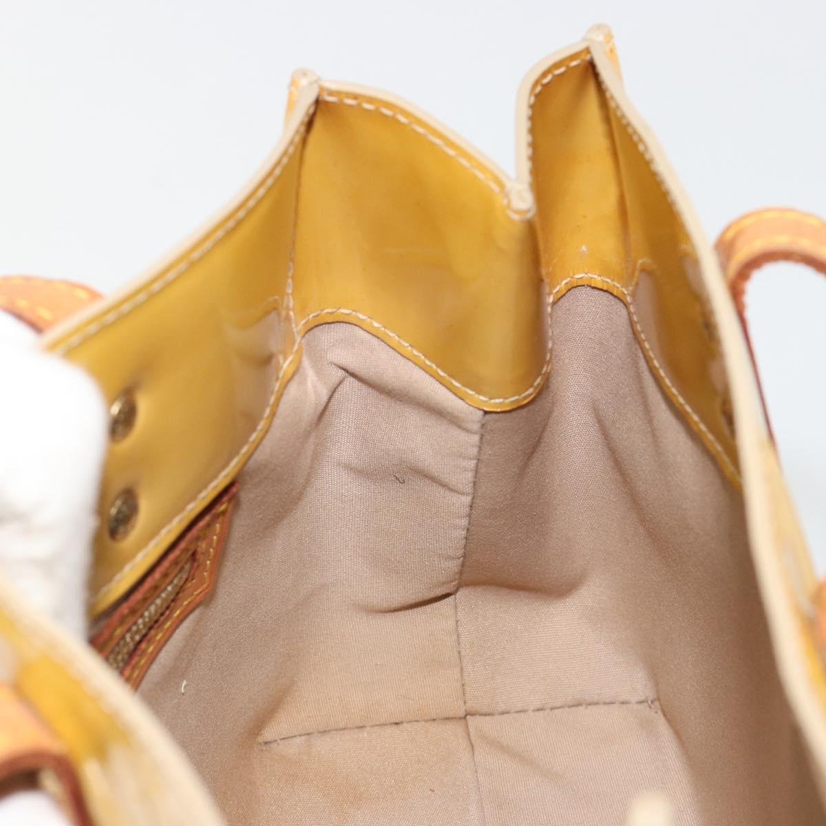 LOUIS VUITTON Monogram Vernis Reade PM Hand Bag Beige M91144 LV Auth BA13402