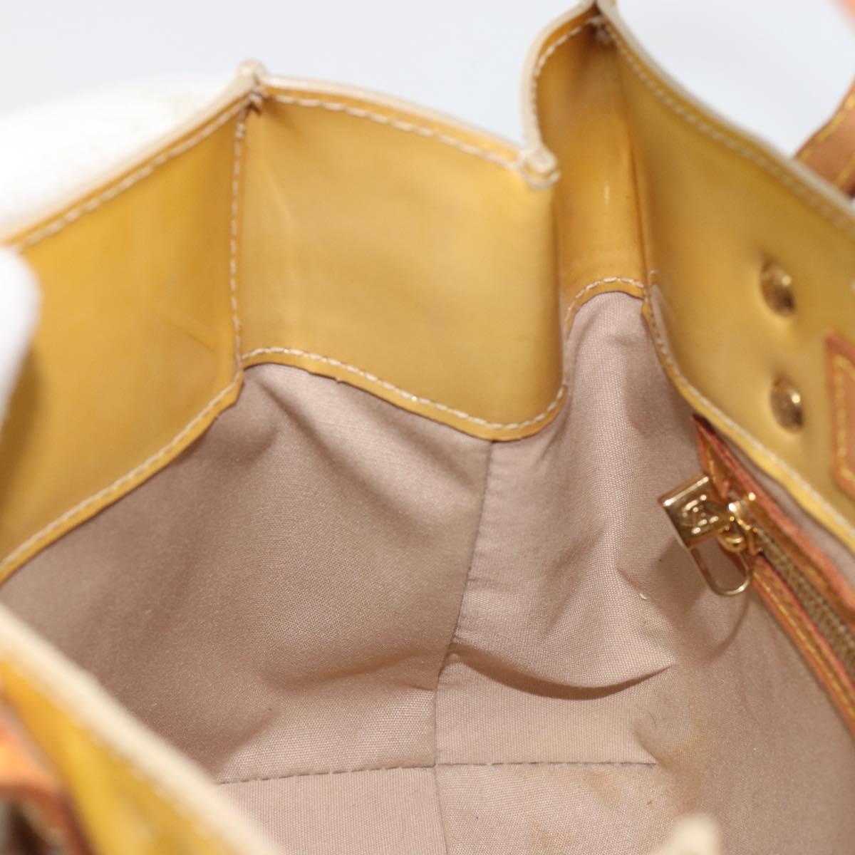 LOUIS VUITTON Monogram Vernis Reade PM Hand Bag Beige M91144 LV Auth BA13402