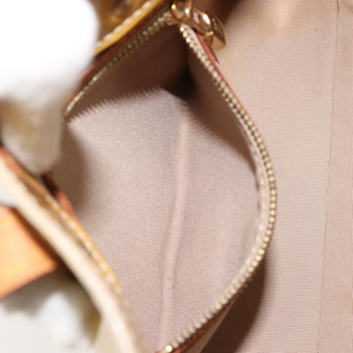 LOUIS VUITTON Monogram Vernis Reade PM Hand Bag Beige M91144 LV Auth BA13402