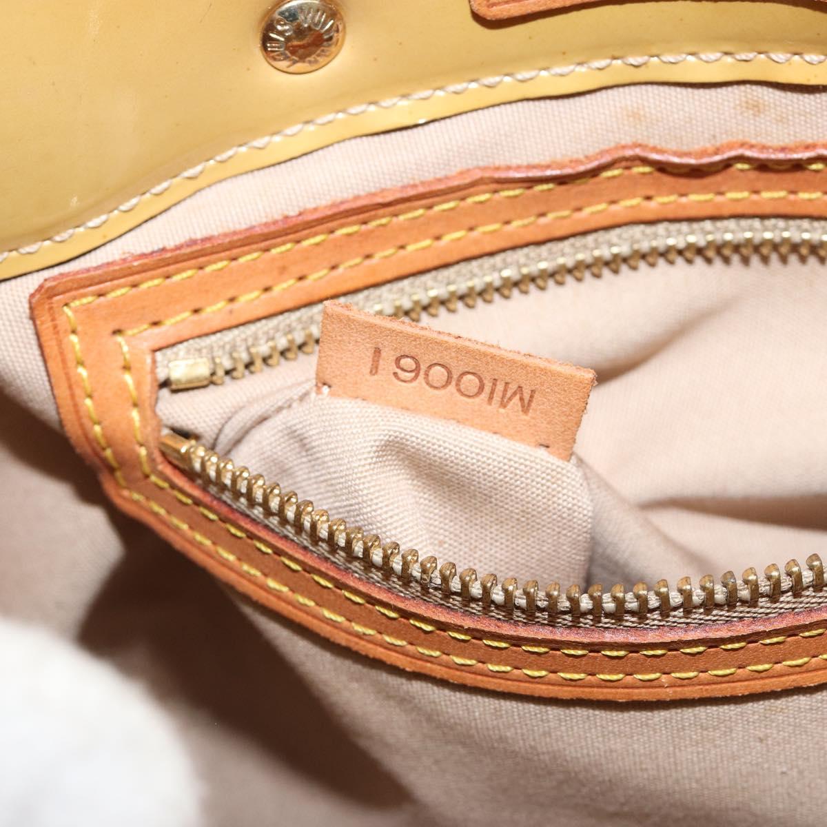 LOUIS VUITTON Monogram Vernis Reade PM Hand Bag Beige M91144 LV Auth BA13402