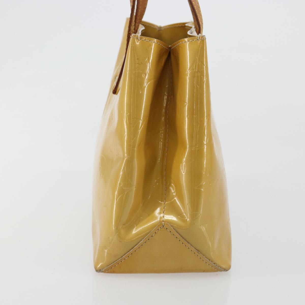 LOUIS VUITTON Monogram Vernis Reade PM Hand Bag Beige M91144 LV Auth BA13402