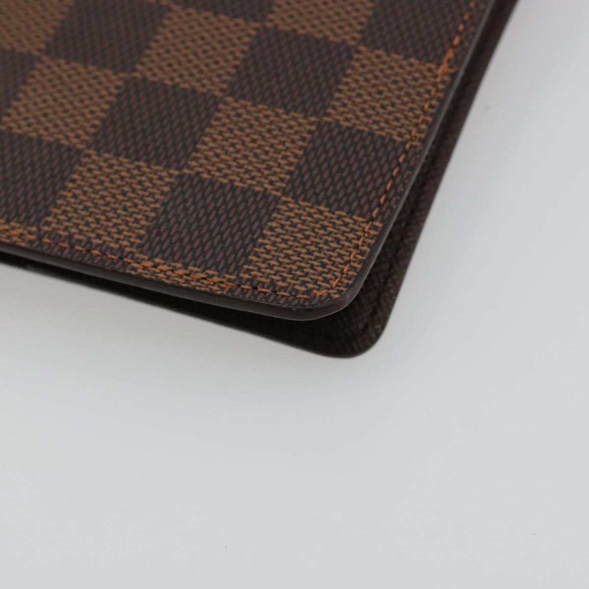 LOUIS VUITTON Damier Ebene Agenda MM Day Planner Cover R20240 LV Auth BA13405