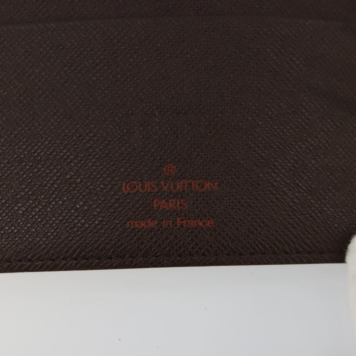 LOUIS VUITTON Damier Ebene Agenda MM Day Planner Cover R20240 LV Auth BA13405