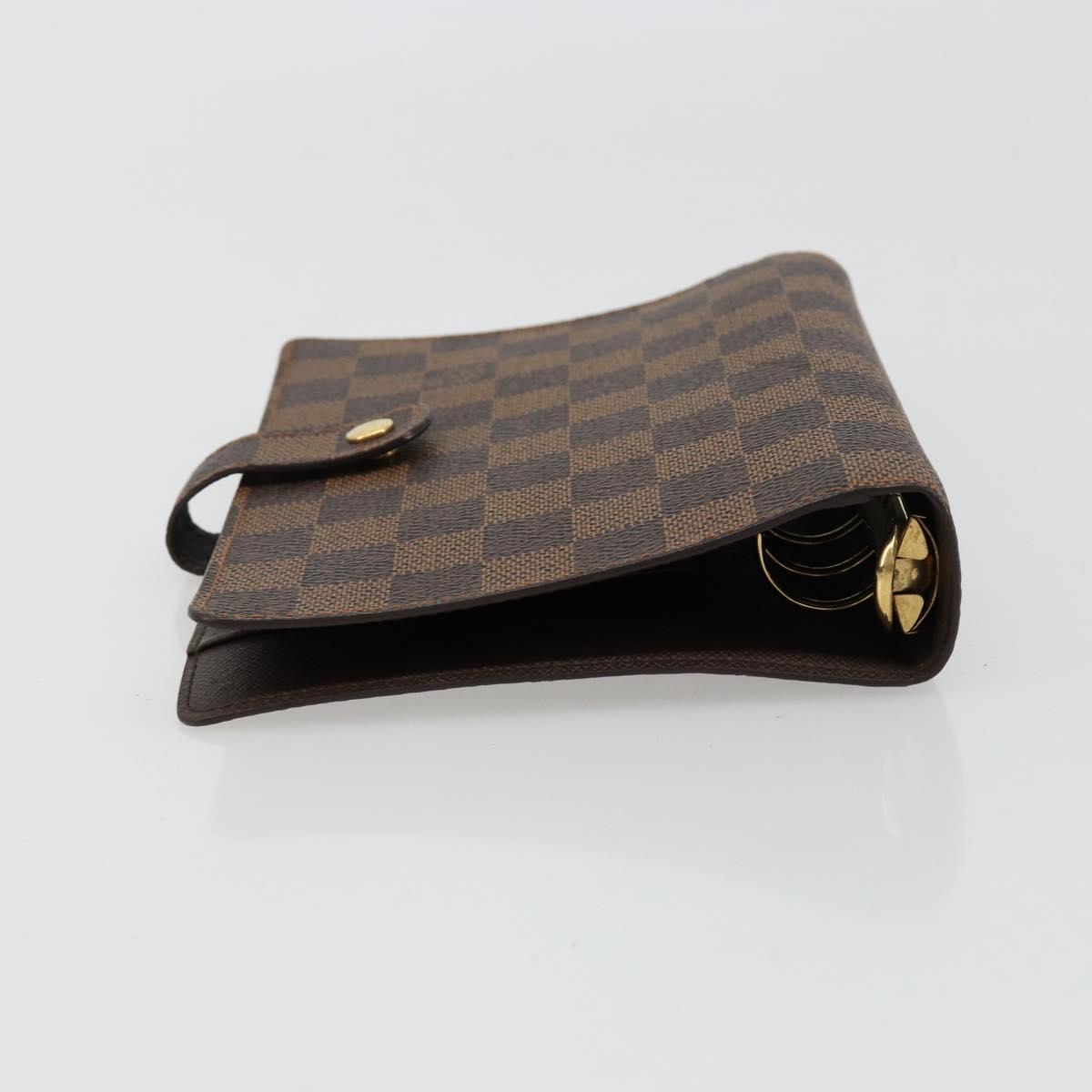 LOUIS VUITTON Damier Ebene Agenda MM Day Planner Cover R20240 LV Auth BA13405