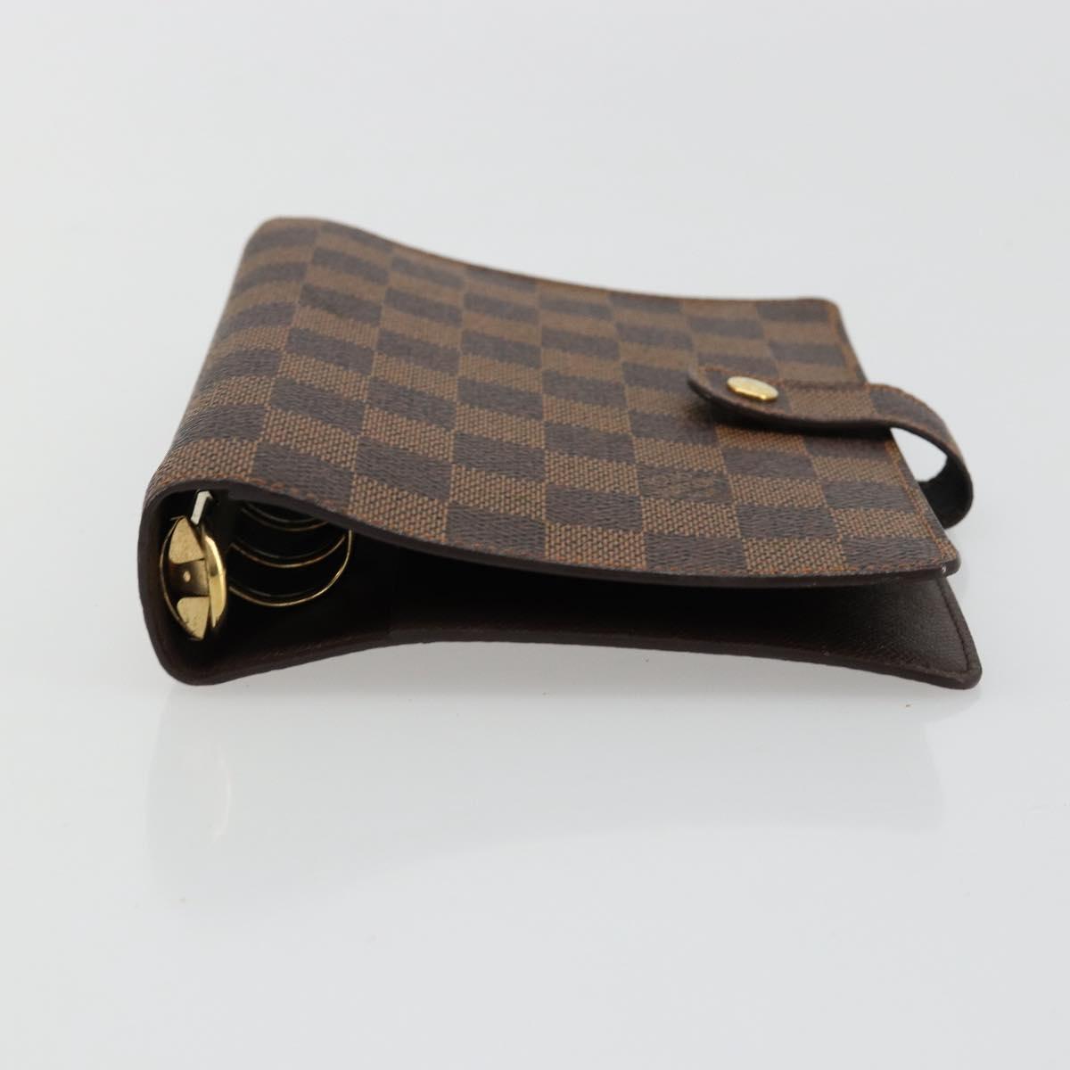 LOUIS VUITTON Damier Ebene Agenda MM Day Planner Cover R20240 LV Auth BA13405