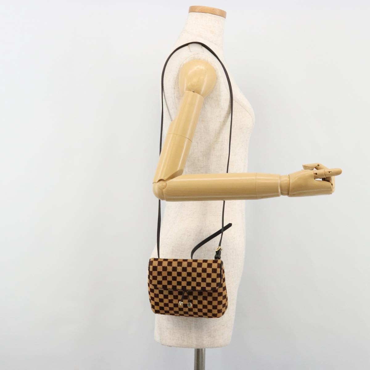 LOUIS VUITTON Damie sovage Gazelle Bag Harako leather Brown M92130 Auth BA13418