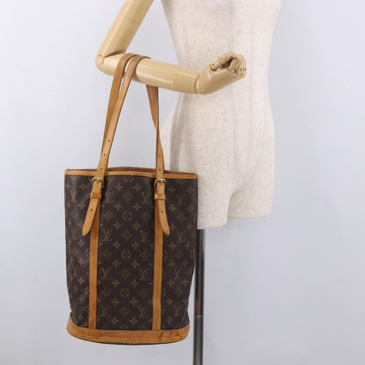 LOUIS VUITTON Monogram Bucket GM Shoulder Bag M42236 LV Auth BA13423