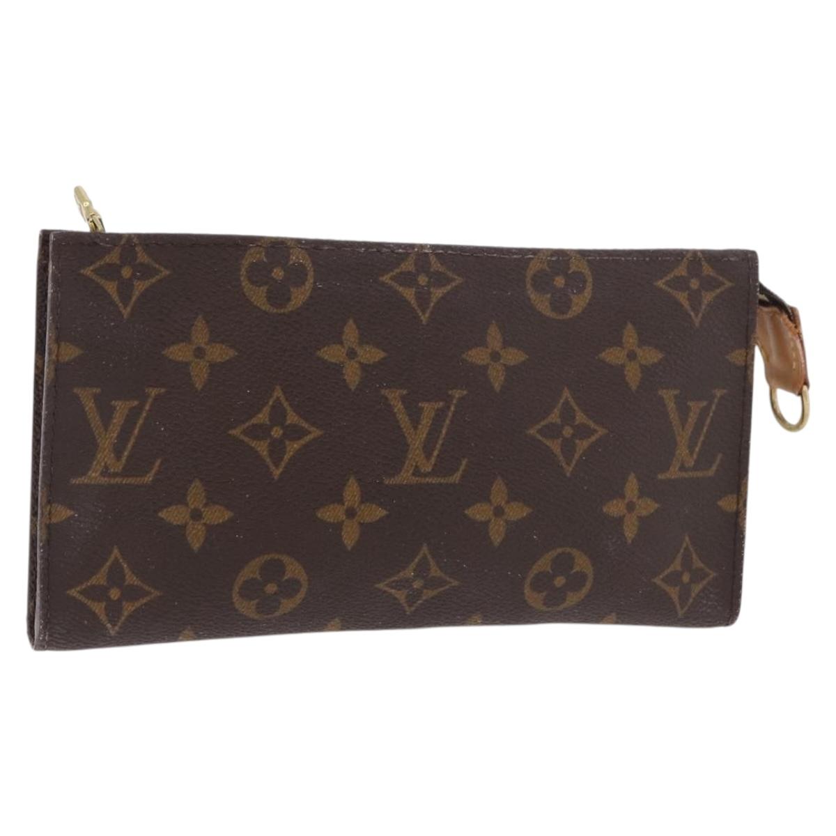 LOUIS VUITTON Monogram Bucket GM Accessory Pouch LV Auth BA13424