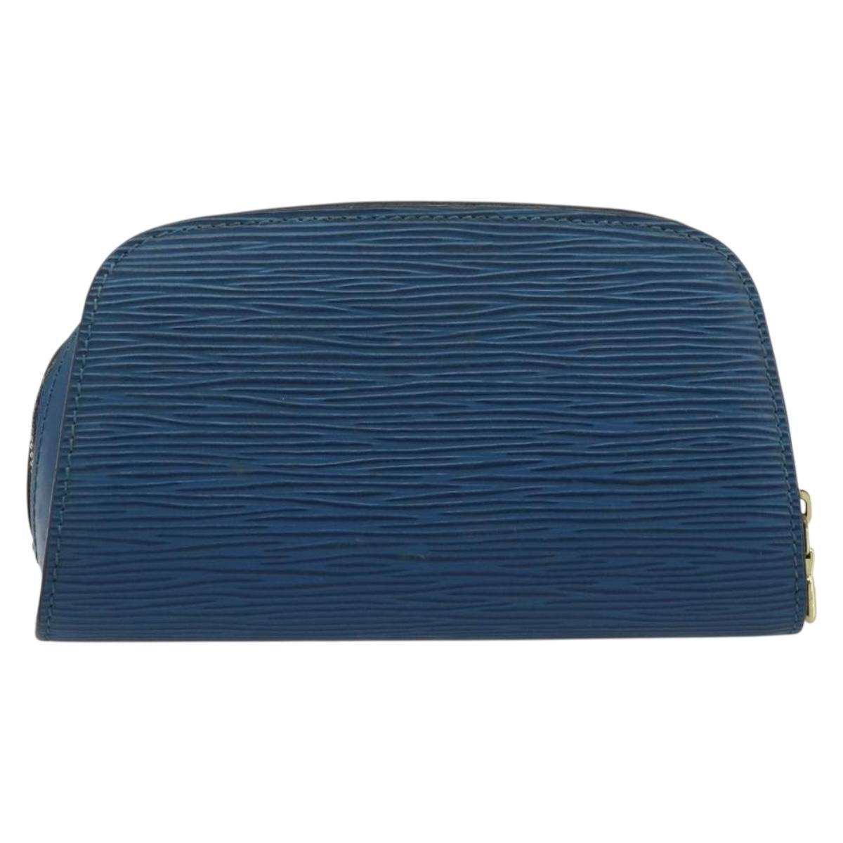 LOUIS VUITTON Epi Dauphine PM Pouch Blue M48445 LV Auth BA13427