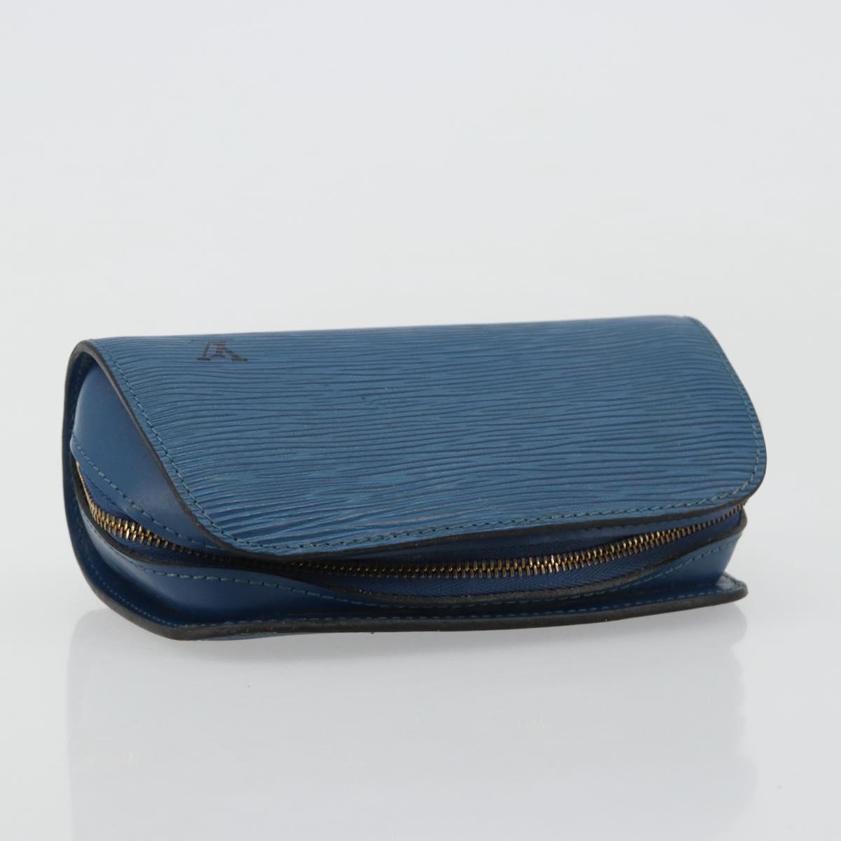 LOUIS VUITTON Epi Dauphine PM Pouch Blue M48445 LV Auth BA13427