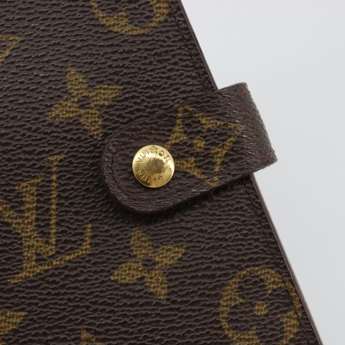 LOUIS VUITTON Monogram Agenda PM Day Planner Cover R20005 LV Auth BA13428