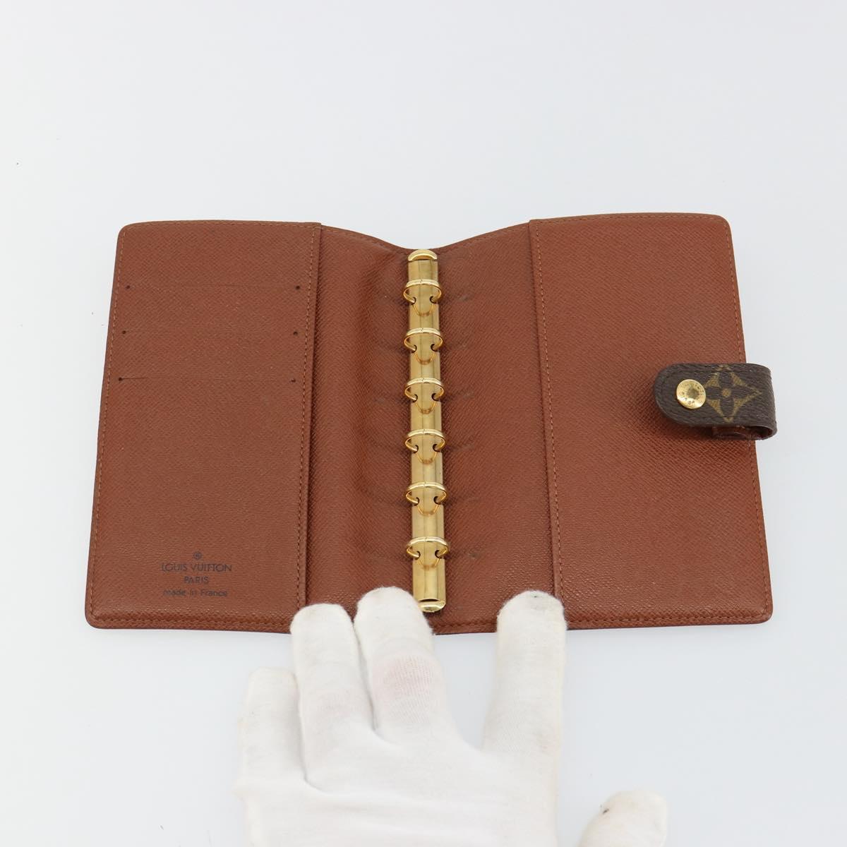 LOUIS VUITTON Monogram Agenda PM Day Planner Cover R20005 LV Auth BA13428