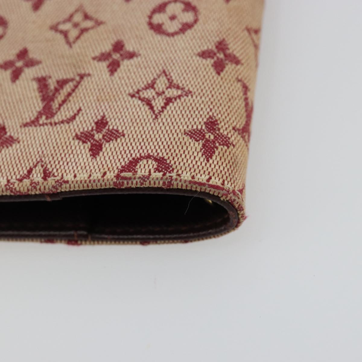 LOUIS VUITTON Monogram Mini Agenda PM Day Planner Cover Red R20912 Auth BA13432