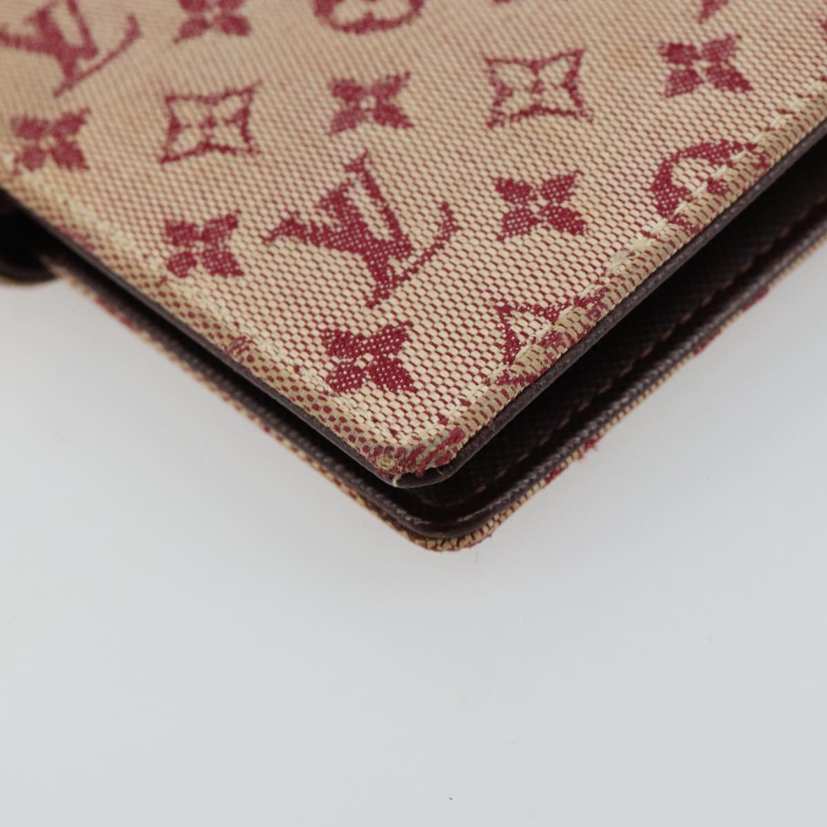 LOUIS VUITTON Monogram Mini Agenda PM Day Planner Cover Red R20912 Auth BA13432