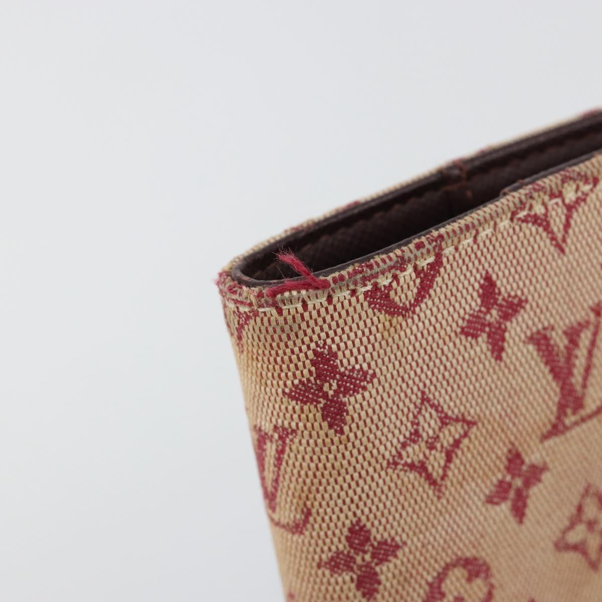LOUIS VUITTON Monogram Mini Agenda PM Day Planner Cover Red R20912 Auth BA13432