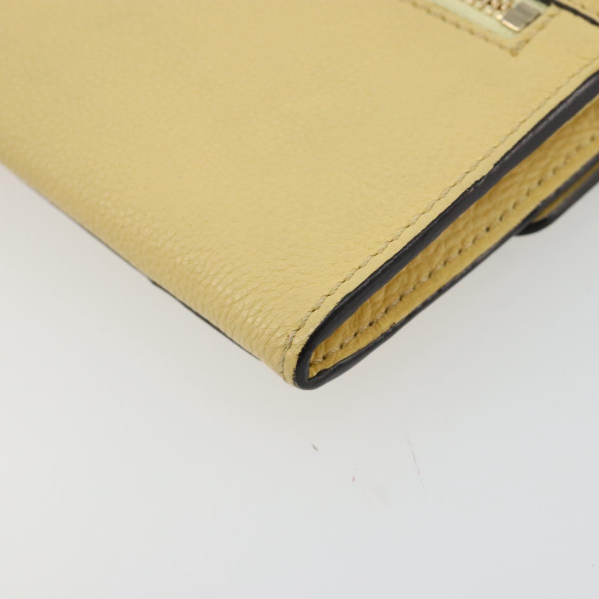 Chloe Long Wallet Leather Yellow Auth BA13434A