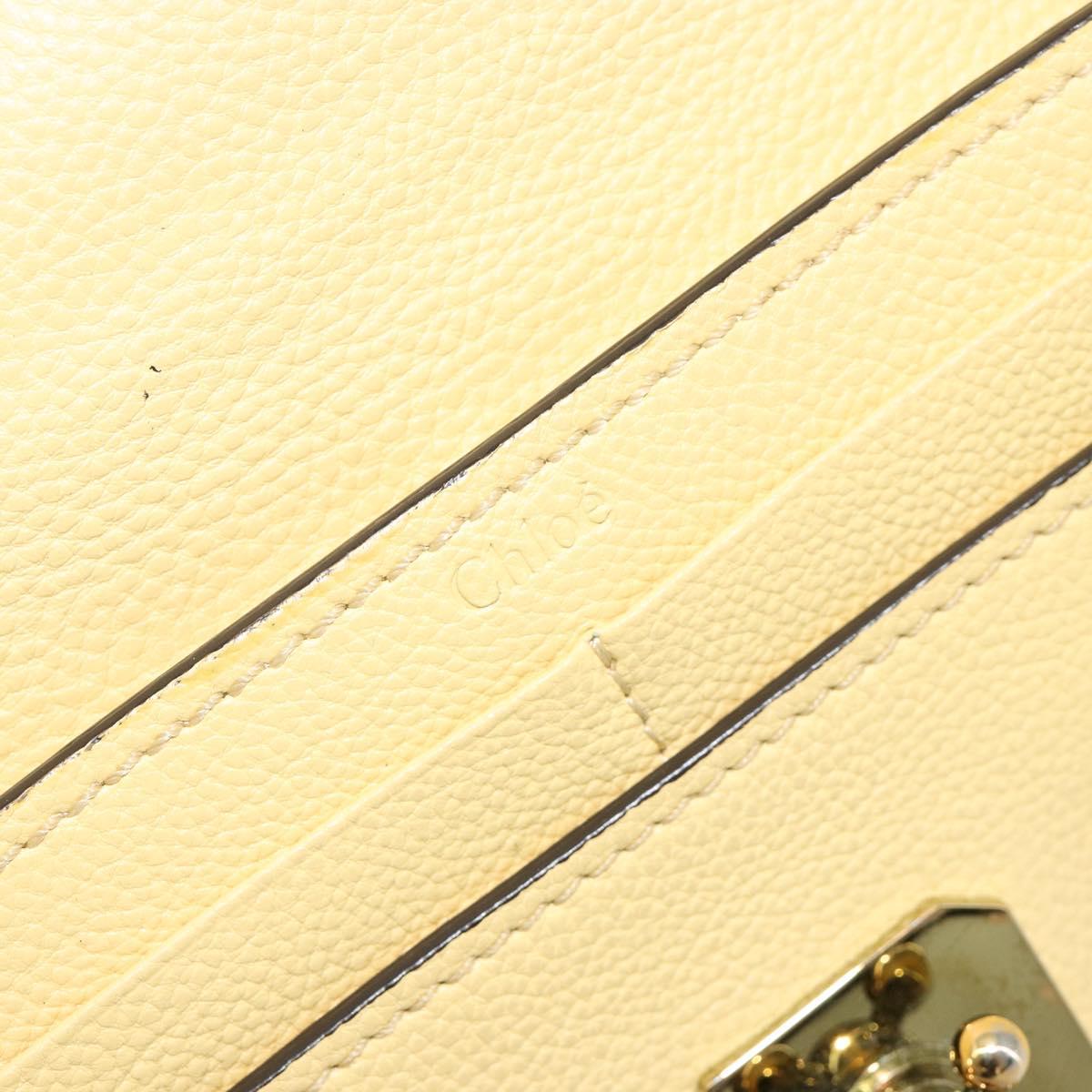 Chloe Long Wallet Leather Yellow Auth BA13434A