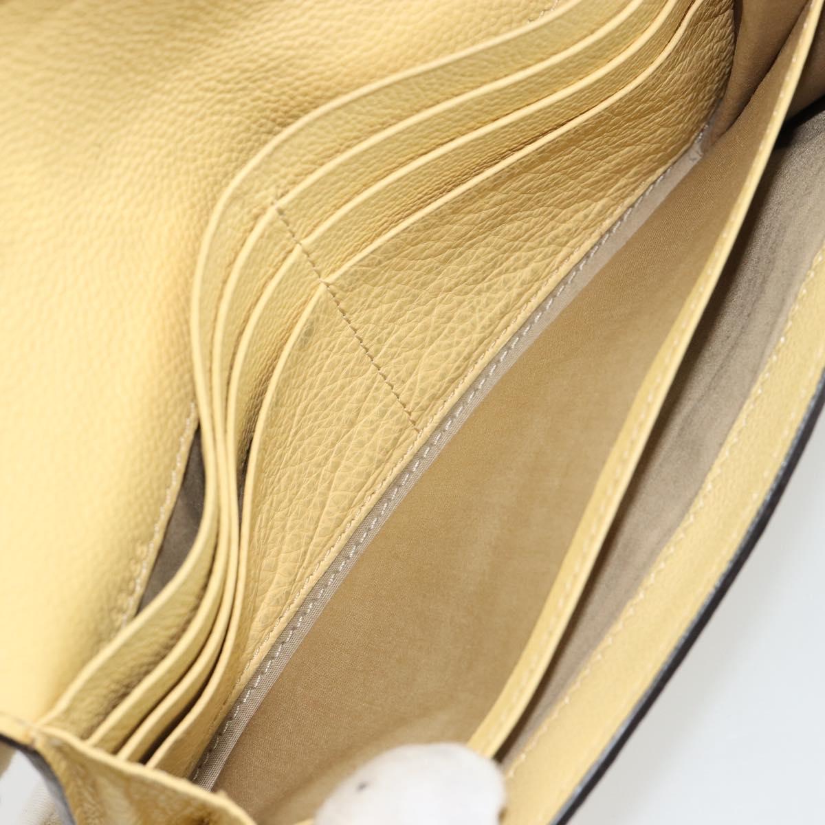 Chloe Long Wallet Leather Yellow Auth BA13434A