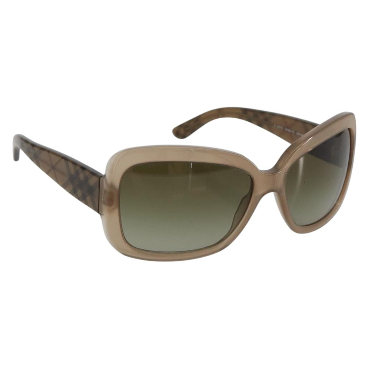 BURBERRY Nova Check Sunglasses plastic Brown Auth BA13436M