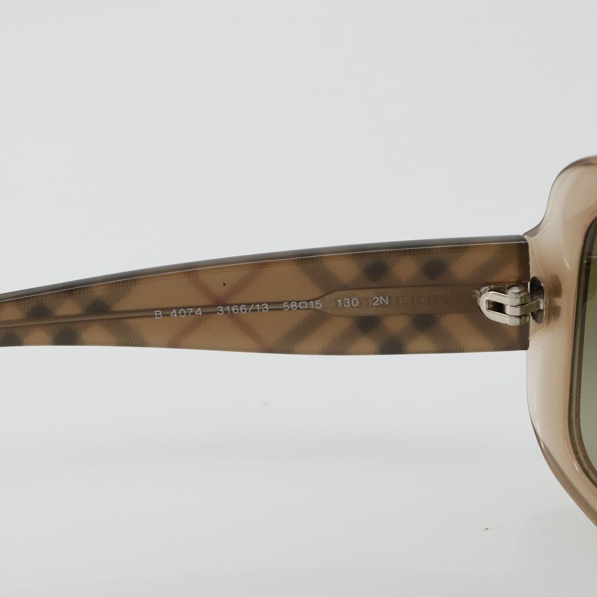 BURBERRY Nova Check Sunglasses plastic Brown Auth BA13436M