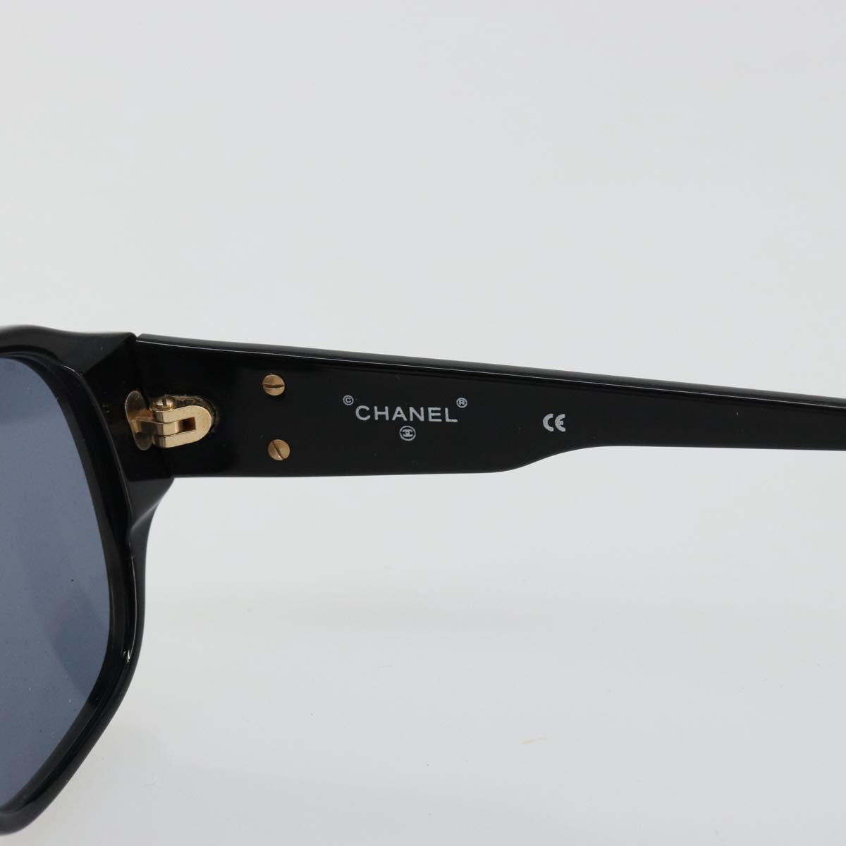 CHANEL Sunglasses plastic Black CC Auth BA13439
