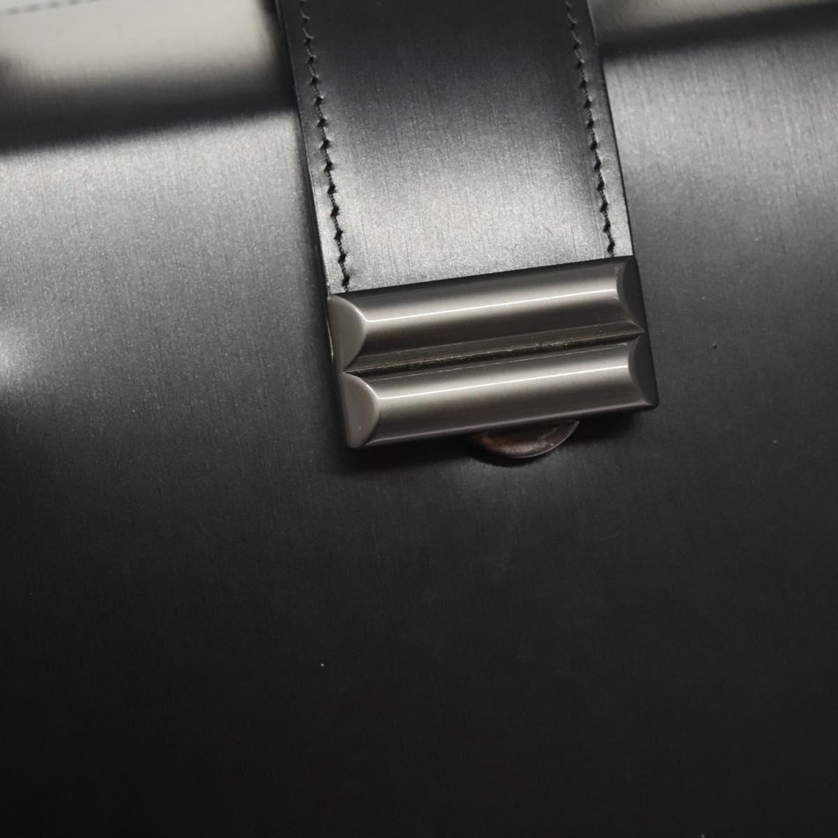 BALLY Hand Bag Leather Black Auth BA1344