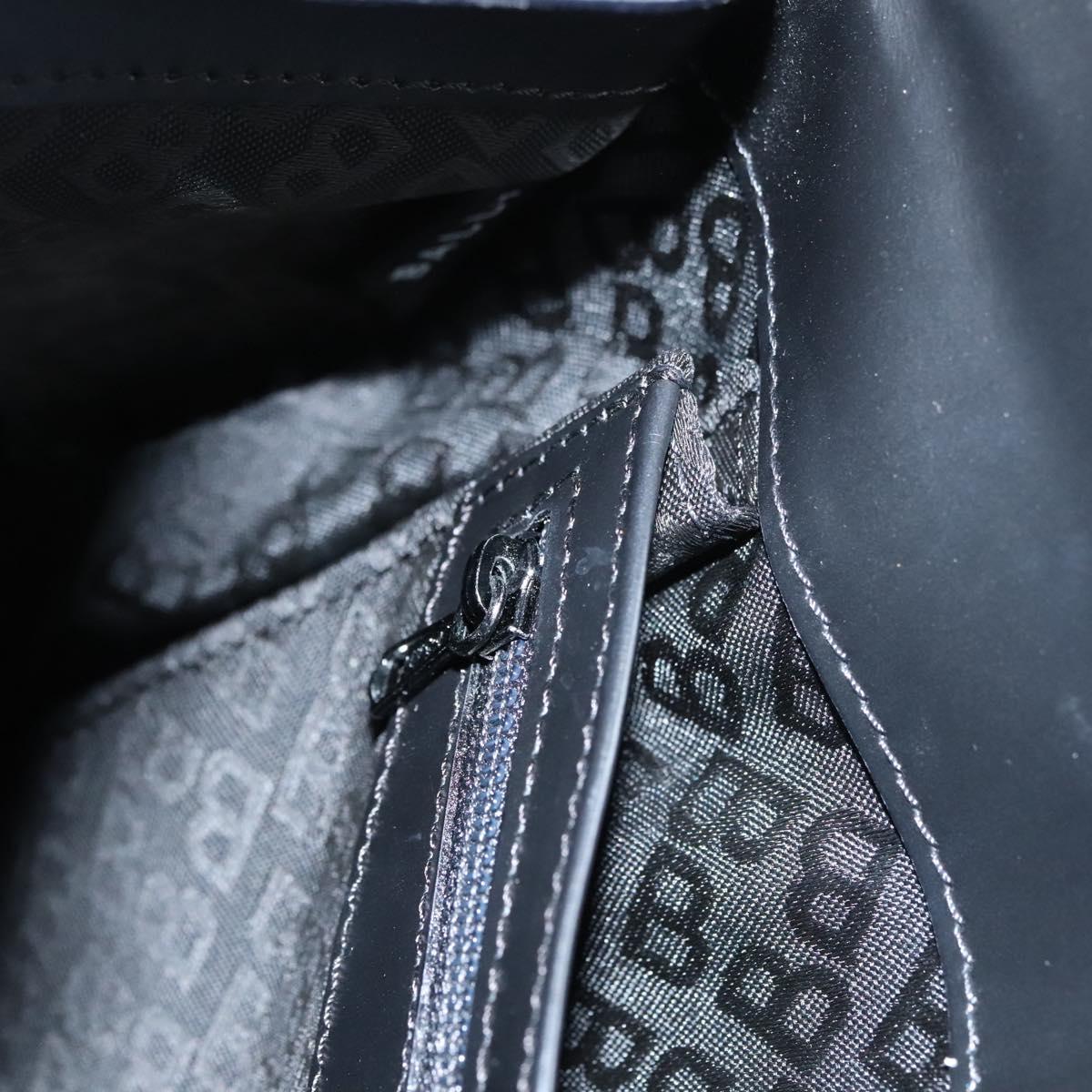 BALLY Hand Bag Leather Black Auth BA1344