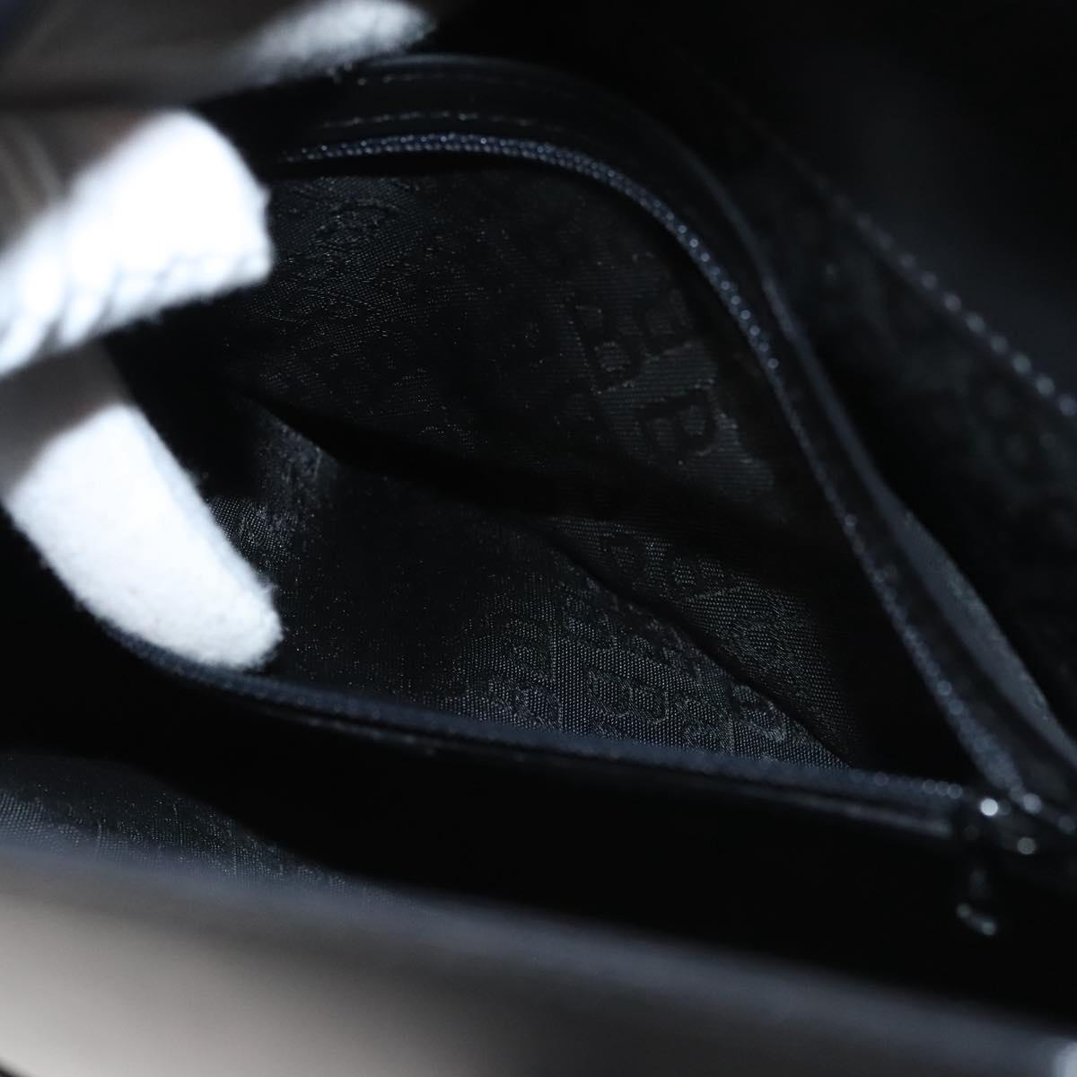 BALLY Hand Bag Leather Black Auth BA1344