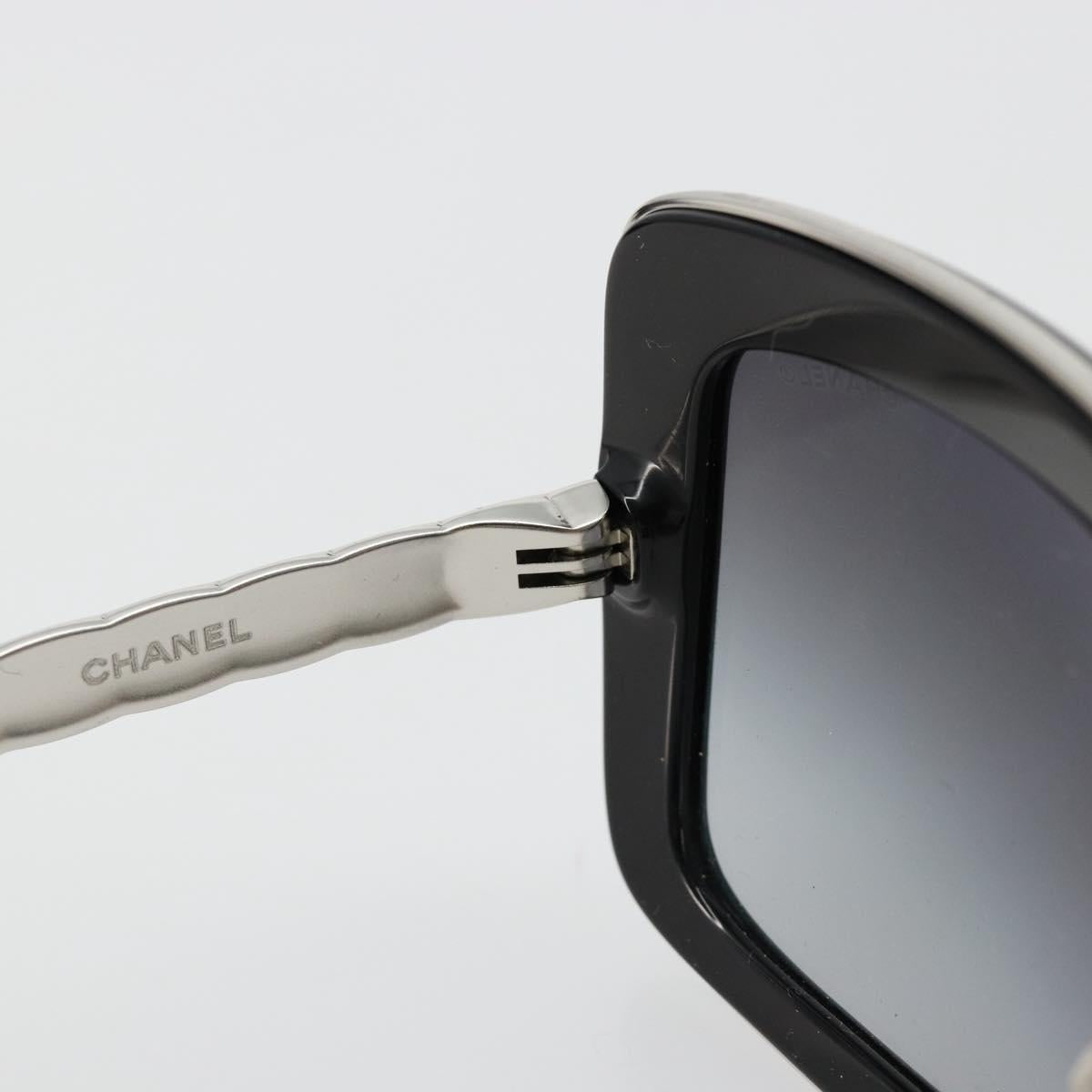 CHANEL Sunglasses plastic Black CC Auth BA13441M