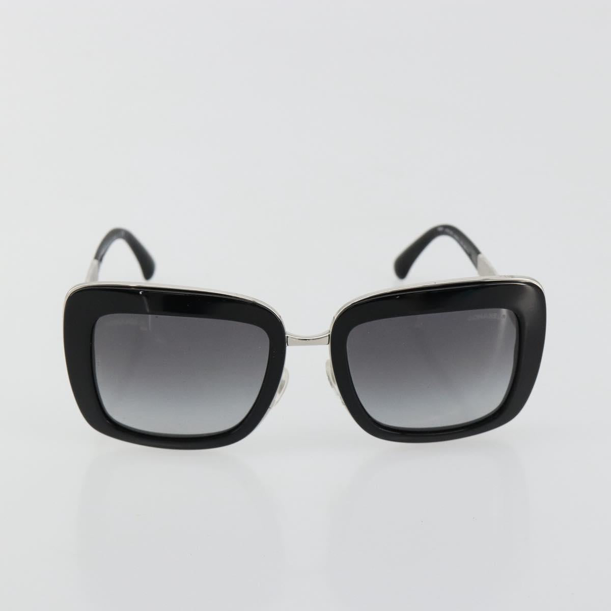 CHANEL Sunglasses plastic Black CC Auth BA13441M