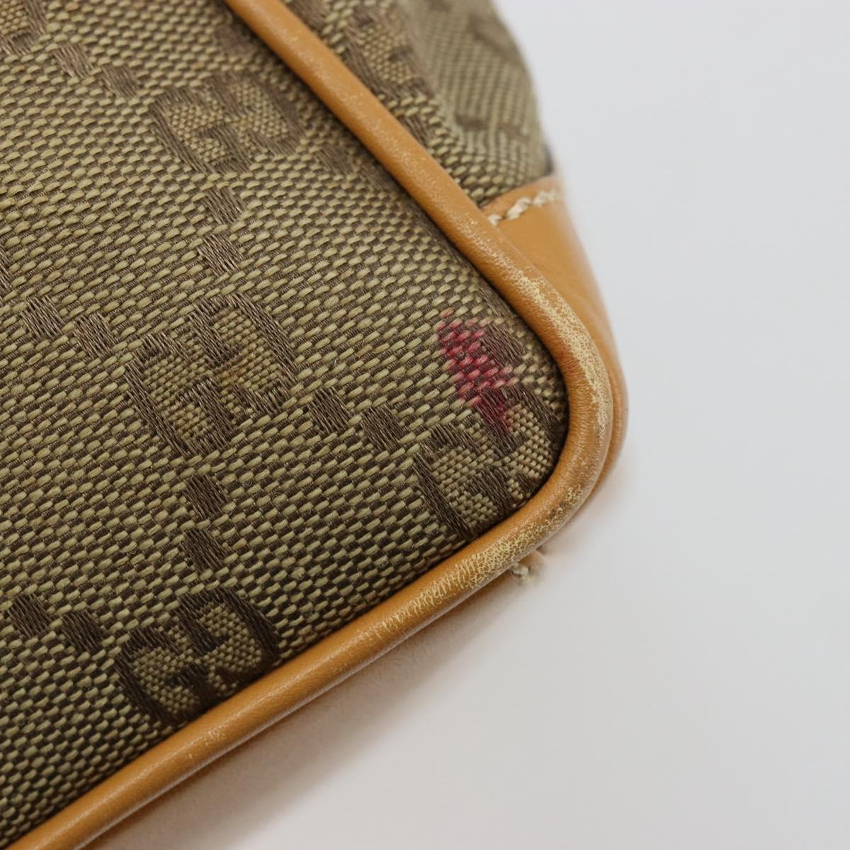 GUCCI GG Canvas Hand Bag Beige Gold 000 3754 0281 Auth BA13448