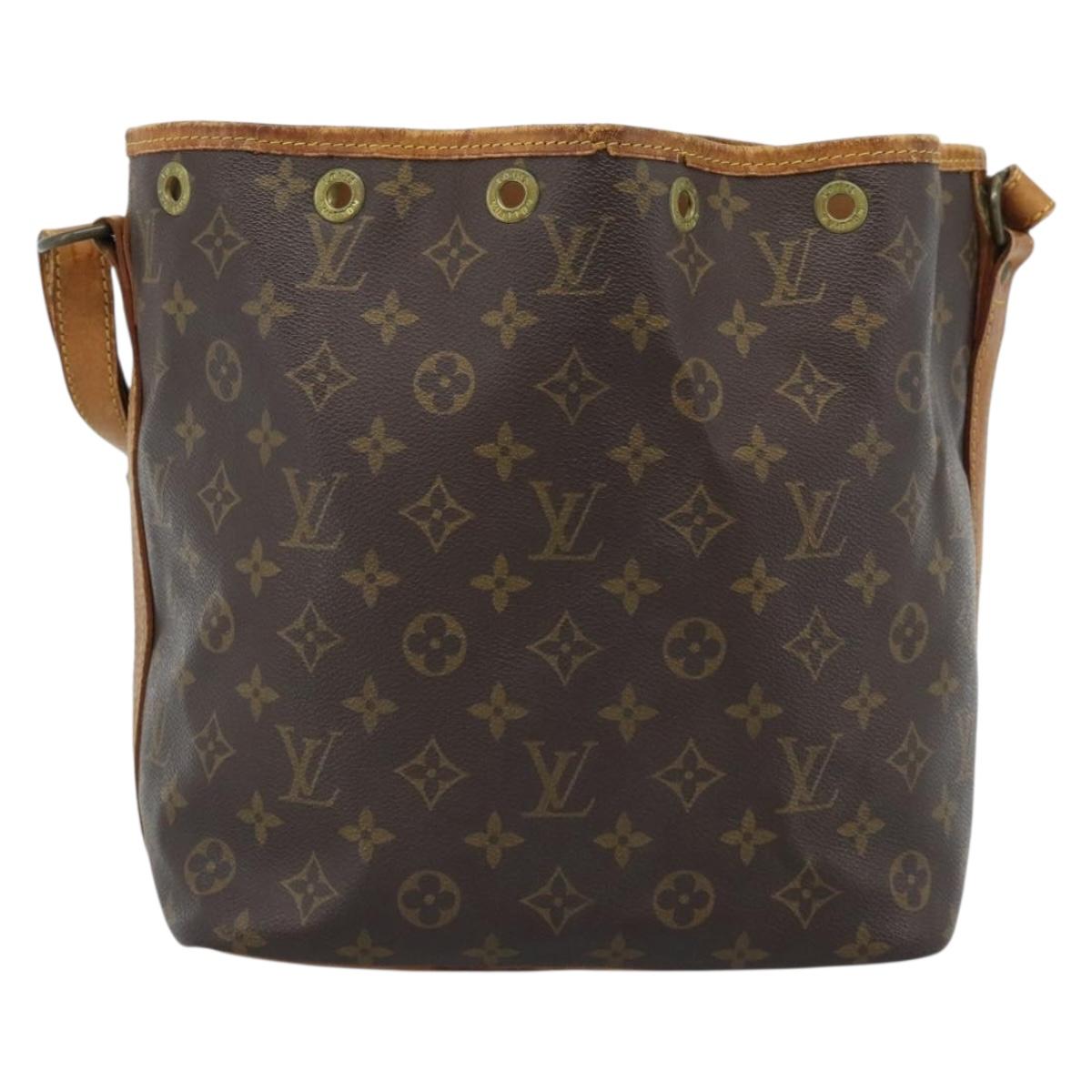 LOUIS VUITTON Monogram Petit Noe Shoulder Bag M42226 LV Auth BA13450