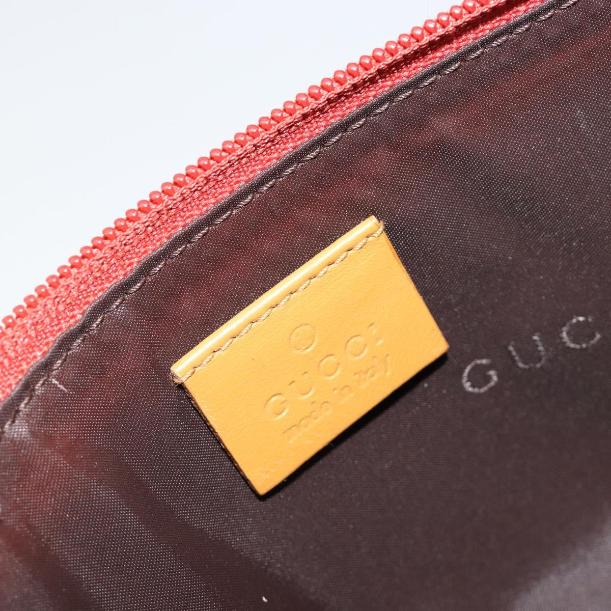 GUCCI Hand Bag Suede Orange Gold 039 1103 Auth BA13451