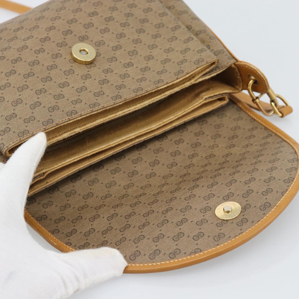 GUCCI Micro GG Supreme Shoulder Bag PVC Beige Gold 001 099 4084 Auth BA13452