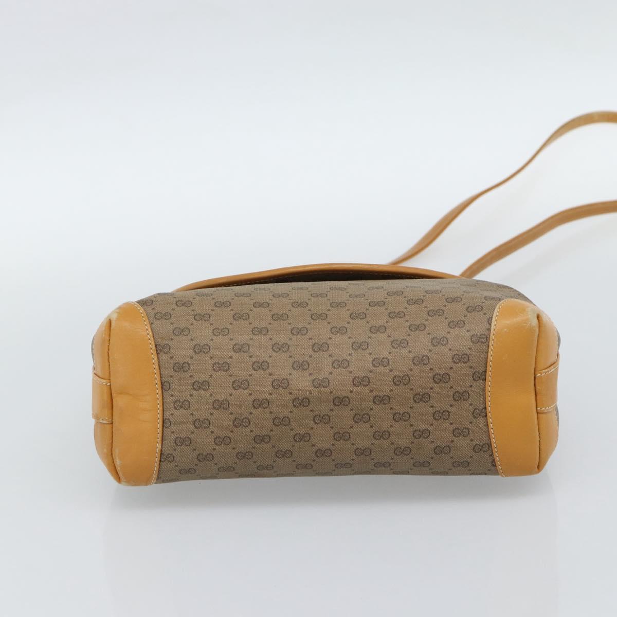 GUCCI Micro GG Supreme Shoulder Bag PVC Beige Gold 001 099 4084 Auth BA13452